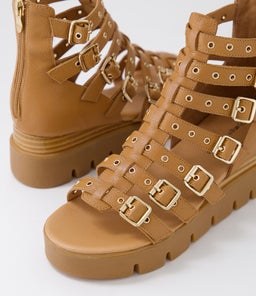 ROSELLE DJ DK TAN TOFFEE SOLE LEATHER