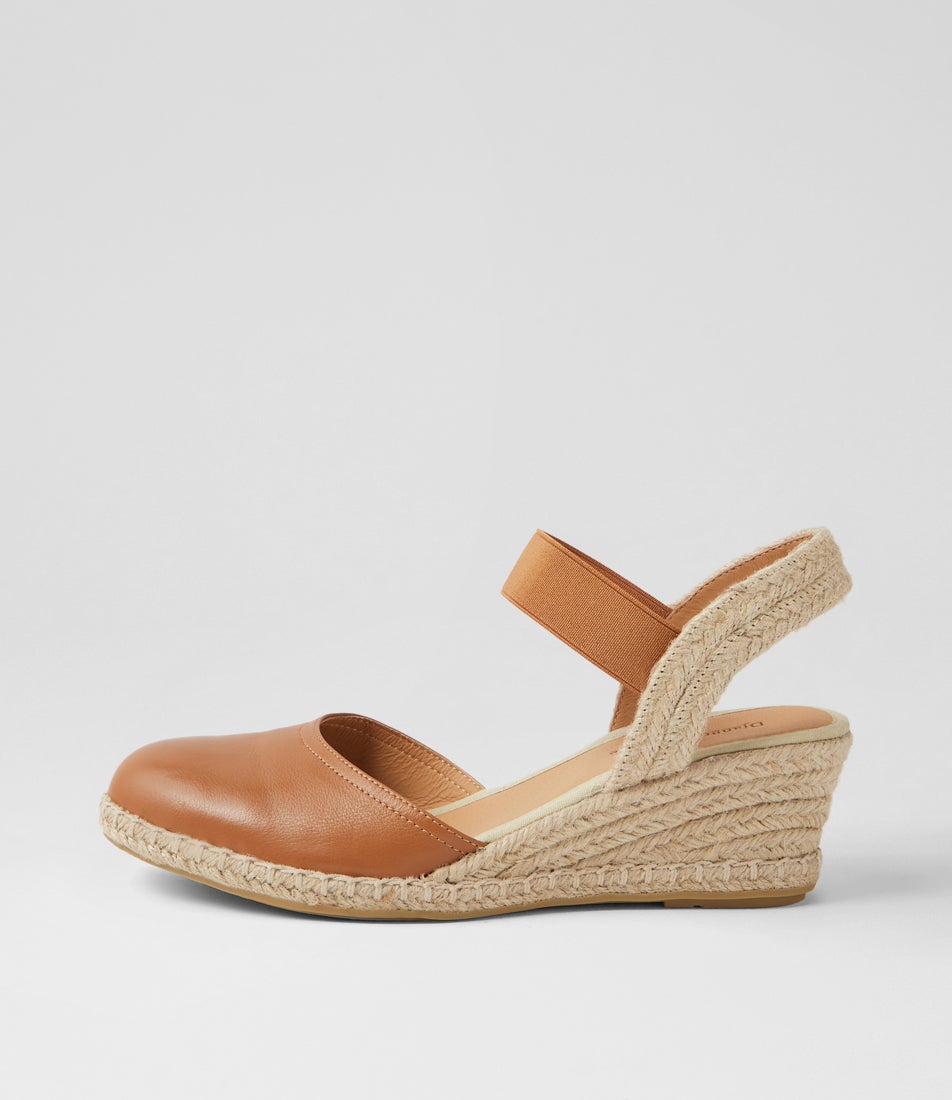 Rhainy Dark Tan Natural Rope Leather Wedges Rhainy Dark Tan Natural Rope Leather Wedges