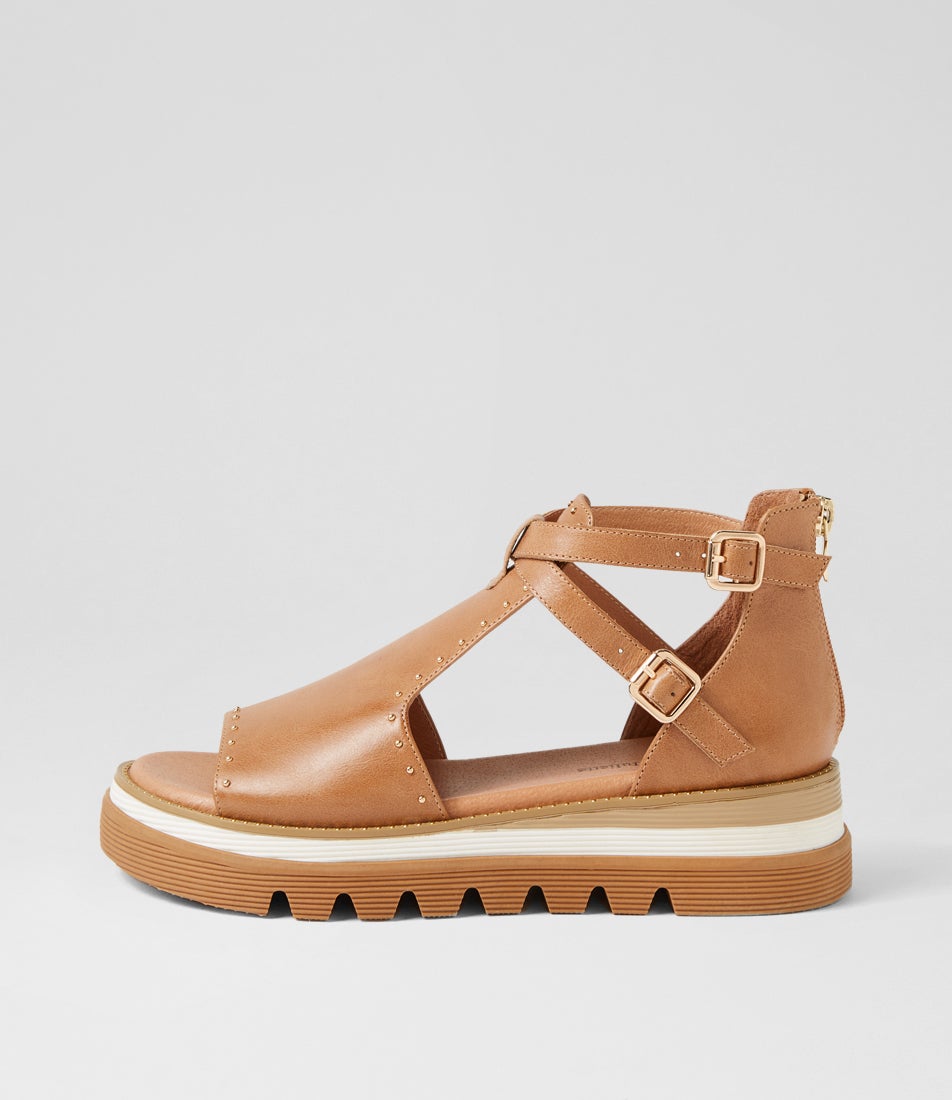 Sorens Tan Leather Sandals Sorens Tan Leather Sandals