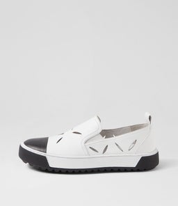 TAMPLE DJ BLACK WHITE LEATHER