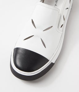 TAMPLE DJ BLACK WHITE LEATHER