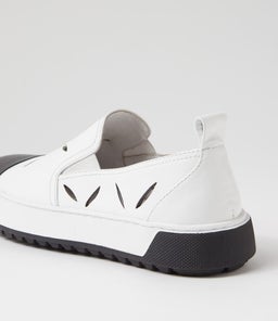 TAMPLE DJ BLACK WHITE LEATHER