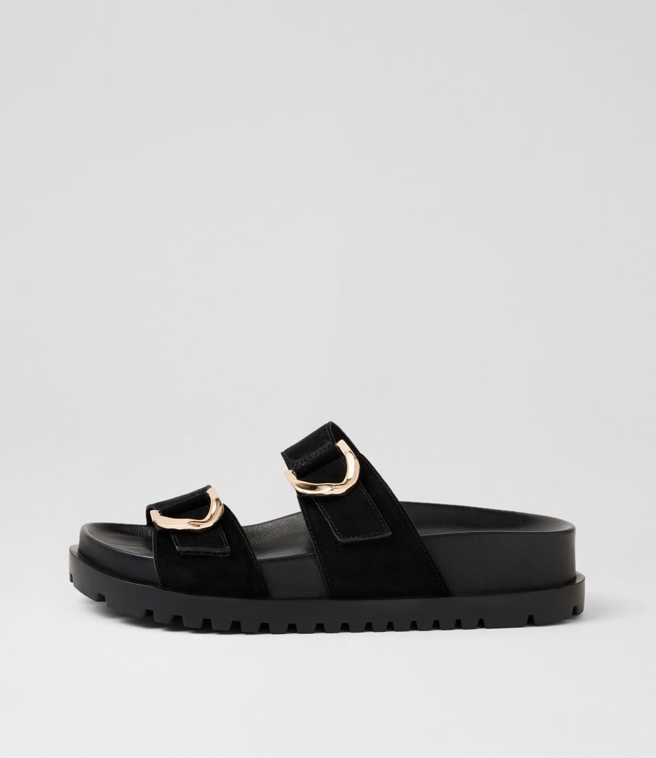 Ullana Black Suede Slides