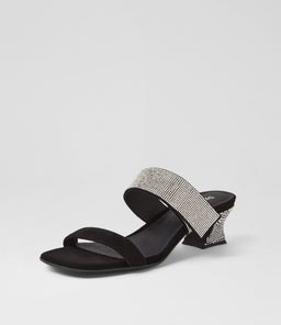 VARICK DJ BLACK SILVER SUEDE JEWELS