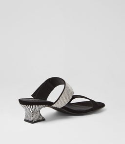 VARICK DJ BLACK SILVER SUEDE JEWELS