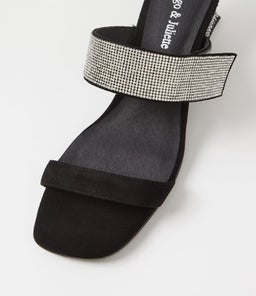 VARICK DJ BLACK SILVER SUEDE JEWELS