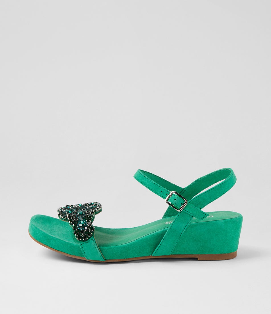 Wulter New Emerald Suede Jewels Sandals Wulter New Emerald Suede Jewels Sandals