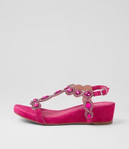 WEXLER DJ FUCHSIA SUEDE JEWELS