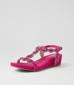 WEXLER DJ FUCHSIA SUEDE JEWELS