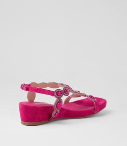 WEXLER DJ FUCHSIA SUEDE JEWELS