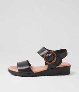 MANESSAY DJ BLACK BLACK SOLE LEATHER