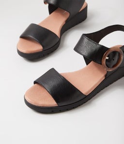 MANESSAY DJ BLACK BLACK SOLE LEATHER