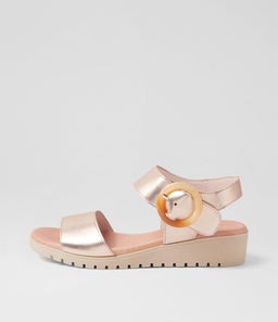 MANESSAY DJ PL ROSE GOLD NUDE SOLE LEATHER