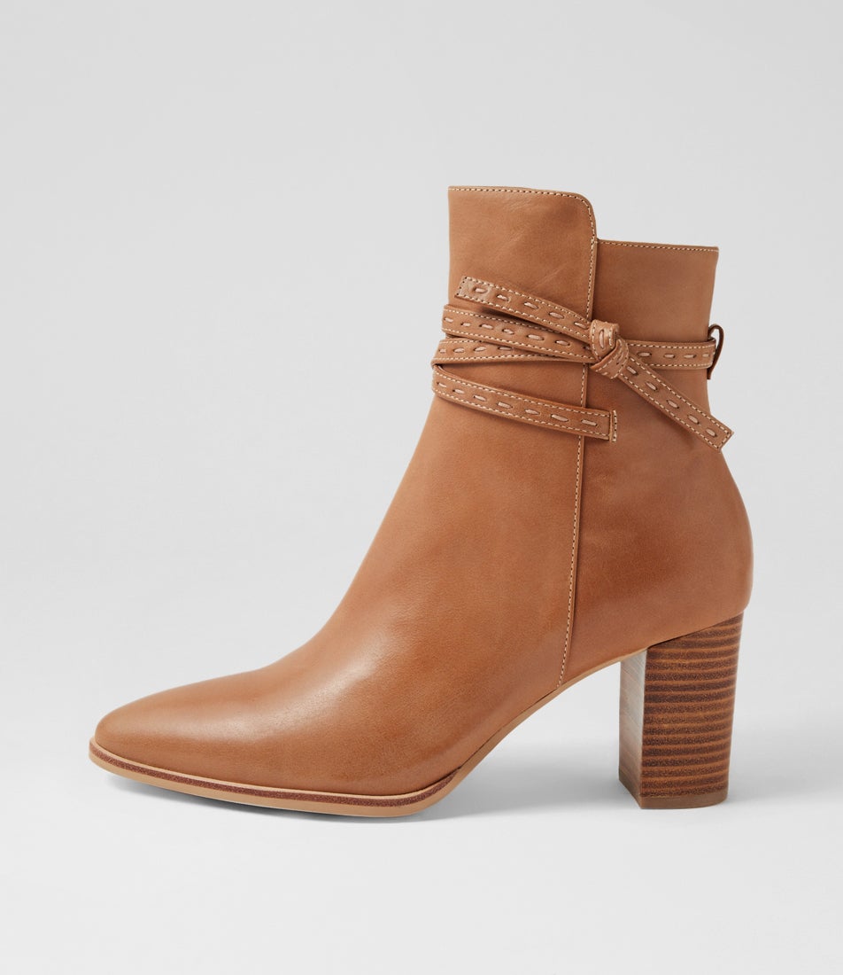 Adaire Tan Leather Ankle Boots Adaire Tan Leather Ankle Boots