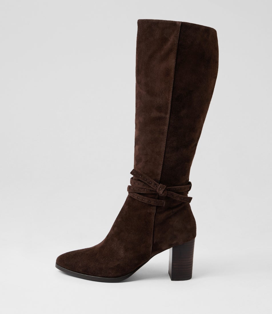 Amirie Choc Suede Knee High Boots
