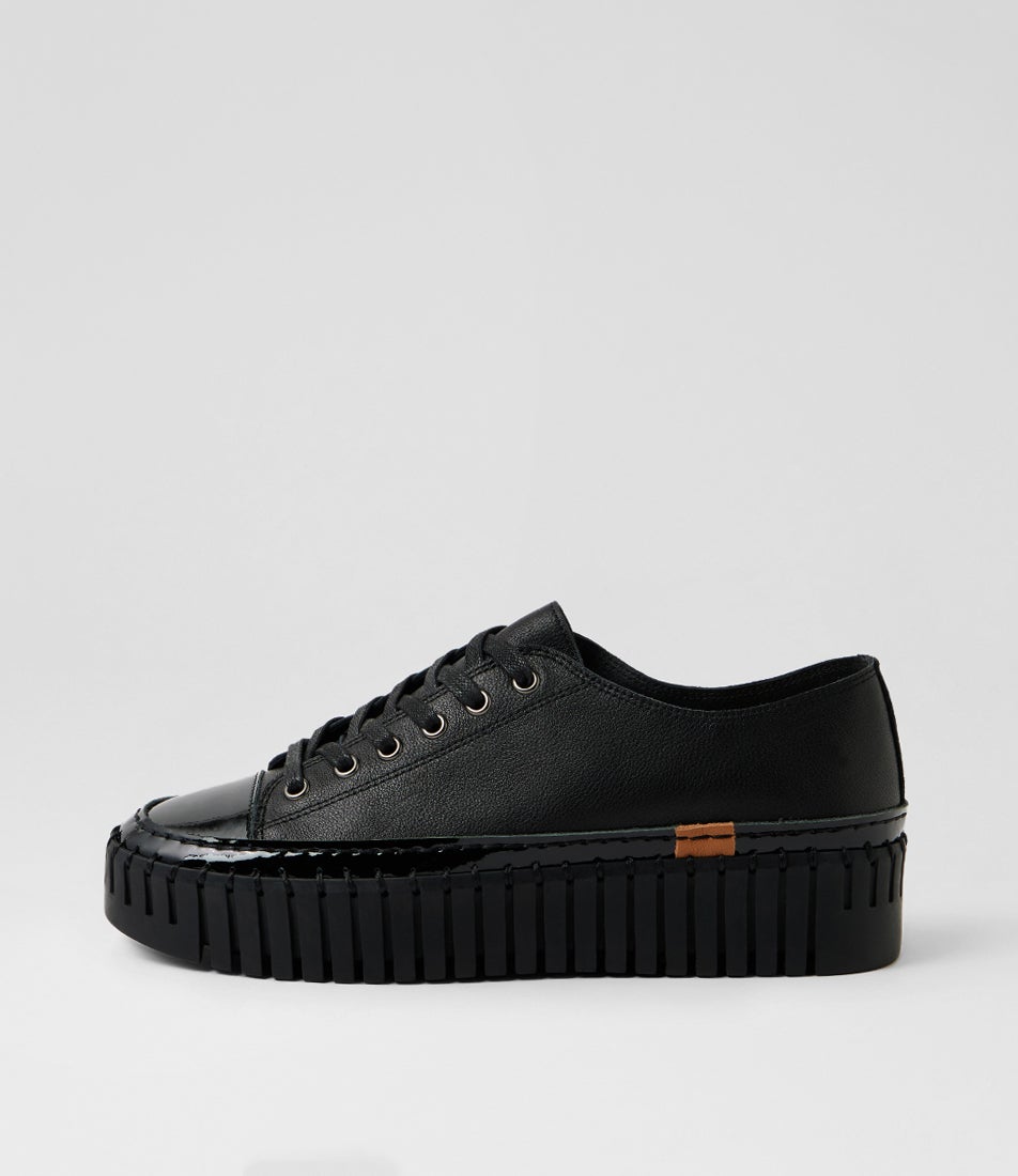 Baselo Black Patent Leather Sneakers