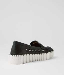 BROGANY DJ BLACK WHITE SOLE LEATHER