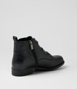 CHILLSY DJ BLACK BLACK HEEL TUMBLE LEATHER