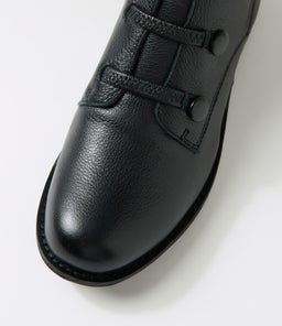 CHILLSY DJ BLACK BLACK HEEL TUMBLE LEATHER