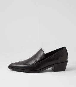 DAVEN DJ BLACK BLACK HEEL LEATHER