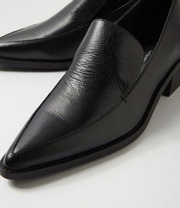 DAVEN DJ BLACK BLACK HEEL LEATHER