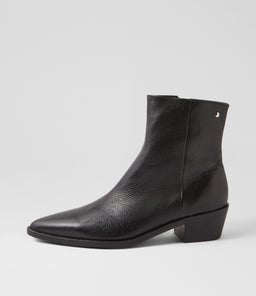 DEMPS DJ BLACK BLACK HEEL LEATHER