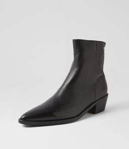 DEMPS DJ BLACK BLACK HEEL LEATHER