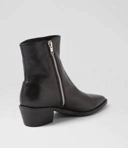 DEMPS DJ BLACK BLACK HEEL LEATHER