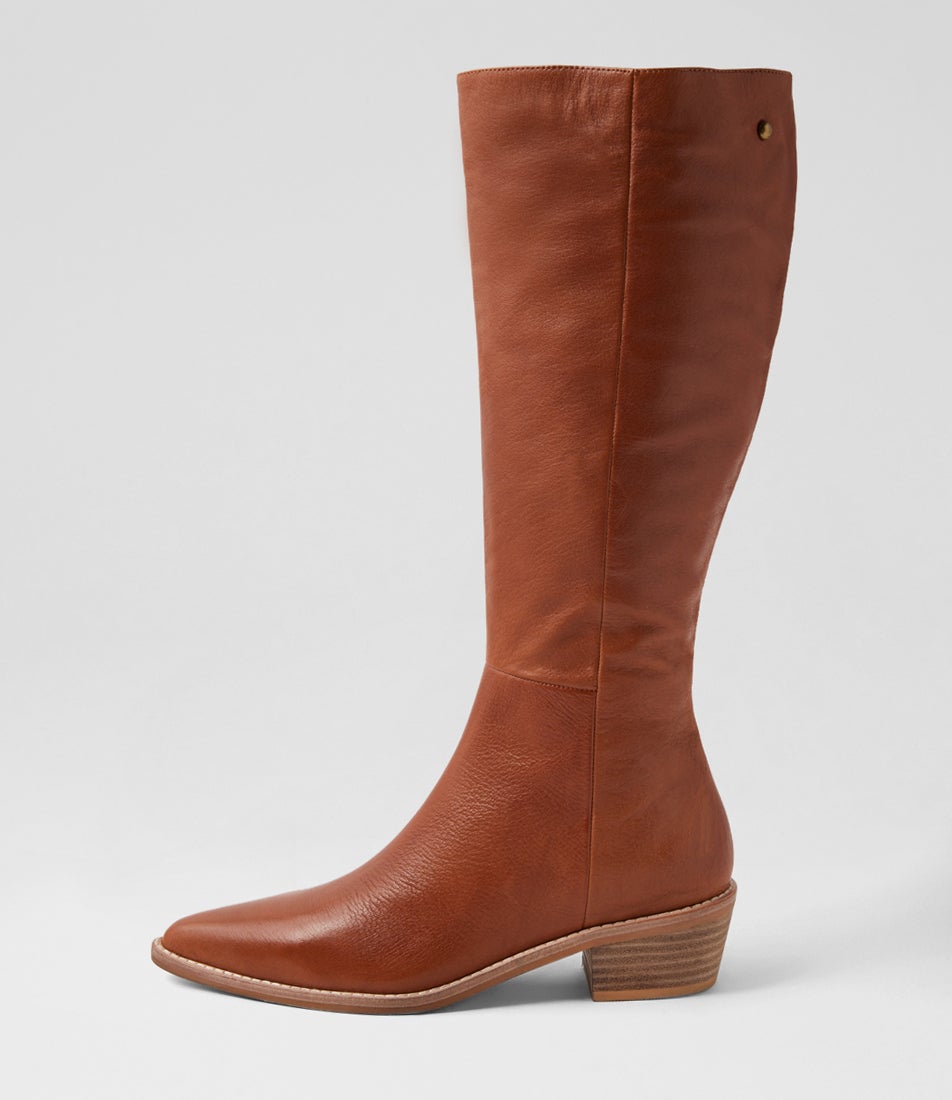 Desta Drambuie Leather Knee High Boots