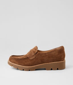 Dorte Nutmeg Light Choc Suede Loafers Dorte Nutmeg Light Choc Suede Loafers