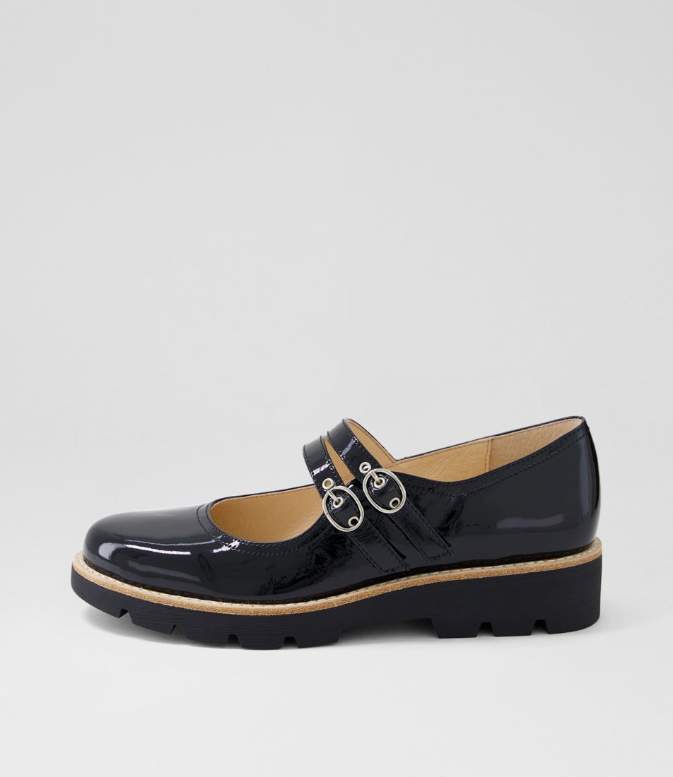 Dabbie Black Patent Leather Flat Shoes Dabbie Black Patent Leather Flat Shoes
