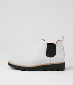 DRARIA DJ WINTER WHITE BLACK SOLE LEATHER
