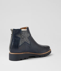 DIXEYS DJ NAVY LEATHER ELASTIC