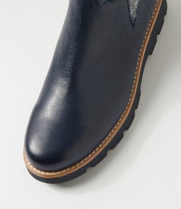 DIXEYS DJ NAVY LEATHER ELASTIC