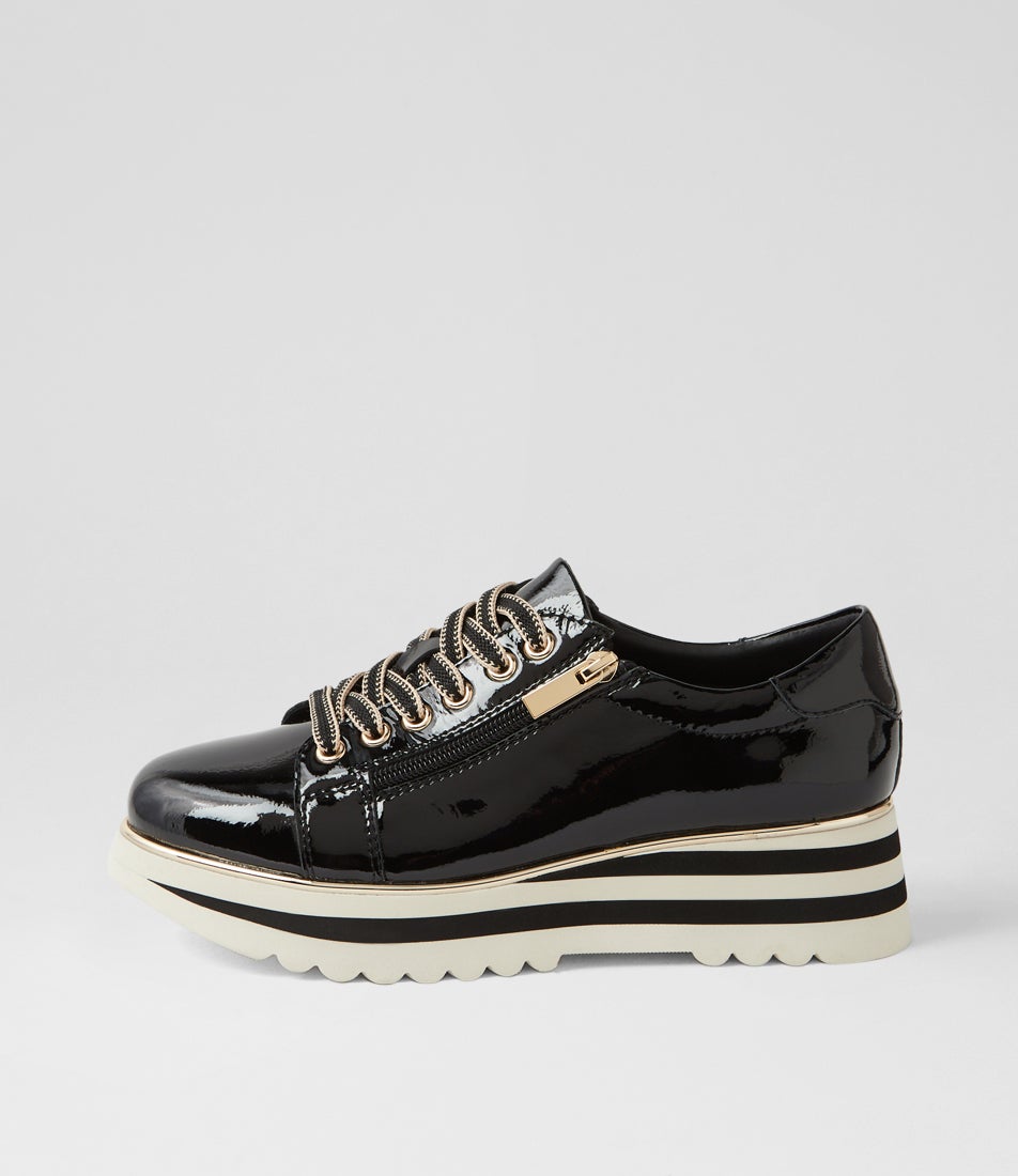 Eammes Black Milk Patent Leather Lace Up Flats Eammes Black Milk Patent Leather Lace Up Flats