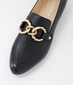 ESBEN DJ BLACK BLACK HEEL LEATHER