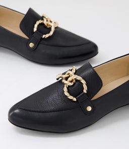 ESBEN DJ BLACK BLACK HEEL LEATHER