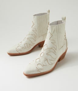 EVERADO DJ WHITE DISTRESSED LEATHER