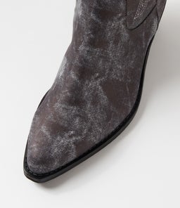 ESTEBAN DJ BLACK DISTRESS DENIM LEATHER
