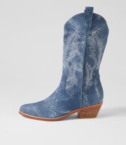 ESTEBAN DJ BLUE DISTRESS DENIM LEATHER