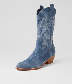 ESTEBAN DJ BLUE DISTRESS DENIM LEATHER
