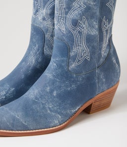 ESTEBAN DJ BLUE DISTRESS DENIM LEATHER