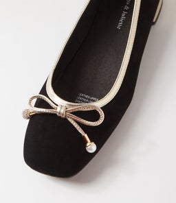 FOYARS DJ BLACK GOLD SUEDE LEATHER