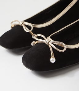 FOYARS DJ BLACK GOLD SUEDE LEATHER