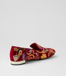 FAIRES DJ RED EMBROIDERY VELVET