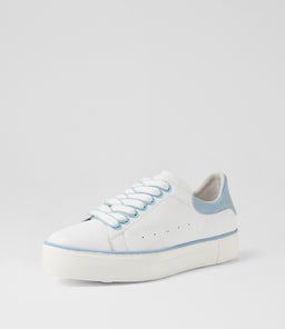 FALIT DJ WHITE BLUE LEATHER