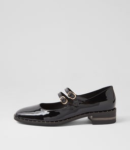 FUELAS DJ BLACK BLACK HEEL PATENT LEATHER