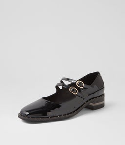 FUELAS DJ BLACK BLACK HEEL PATENT LEATHER