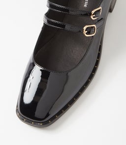 FUELAS DJ BLACK BLACK HEEL PATENT LEATHER