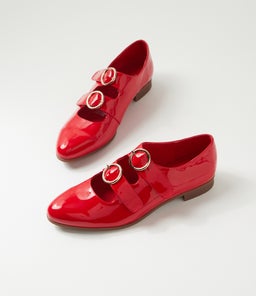 GIFTH DJ NEW RED PATENT LEATHER